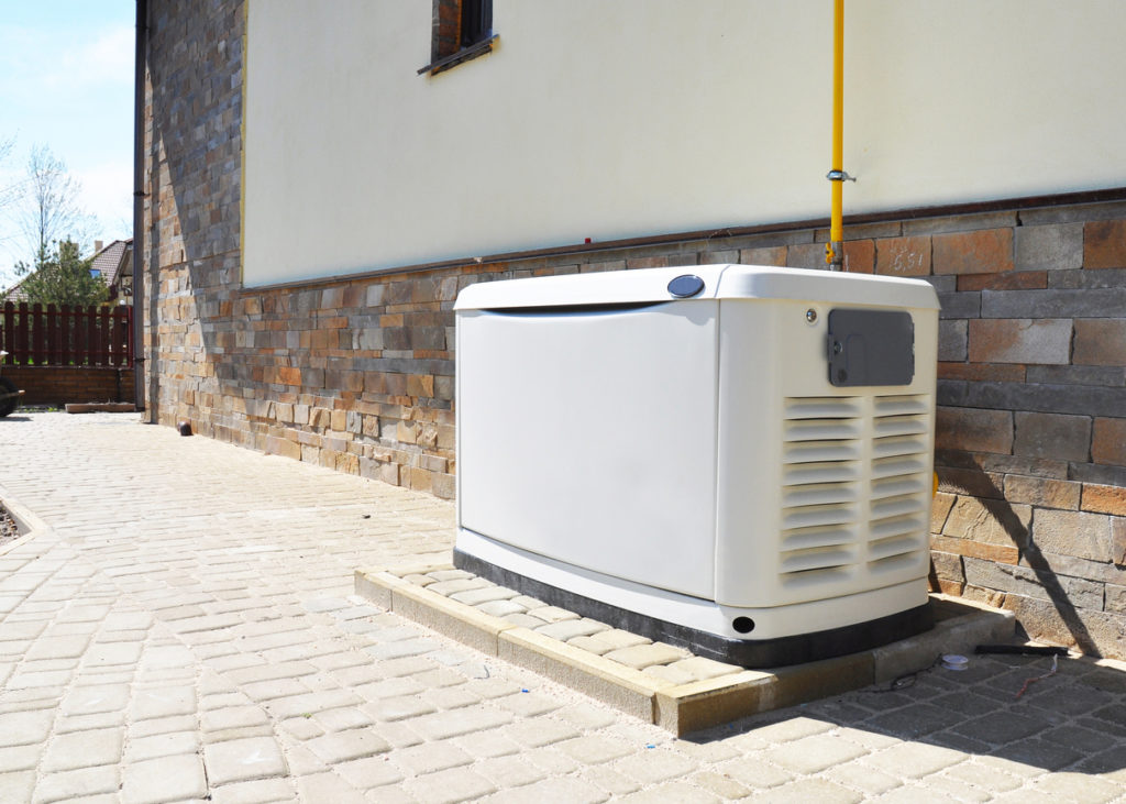 Residential house natural gas backup generator; choosing a location for house standby generator.