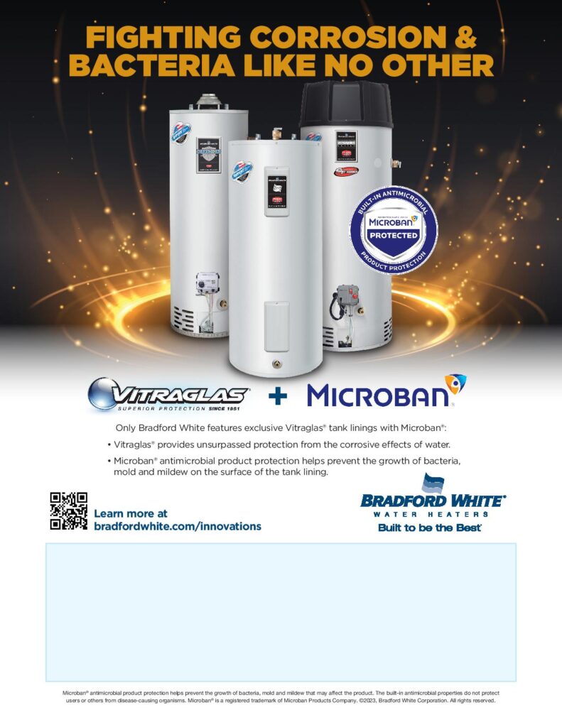 Infographic on the Benefits of Choosing Bradford White Water Heaters - Combatting Corrosion and Bacteria for Clean and Reliable Performance