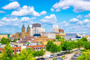 Ohio downtown city skyline in the daytime